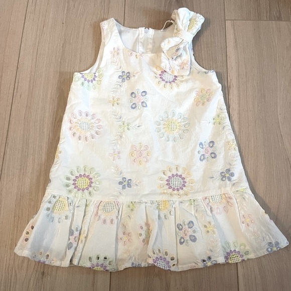 Sara Sara White Floral Dress with Ruffle Hem - Picture 3 of 5